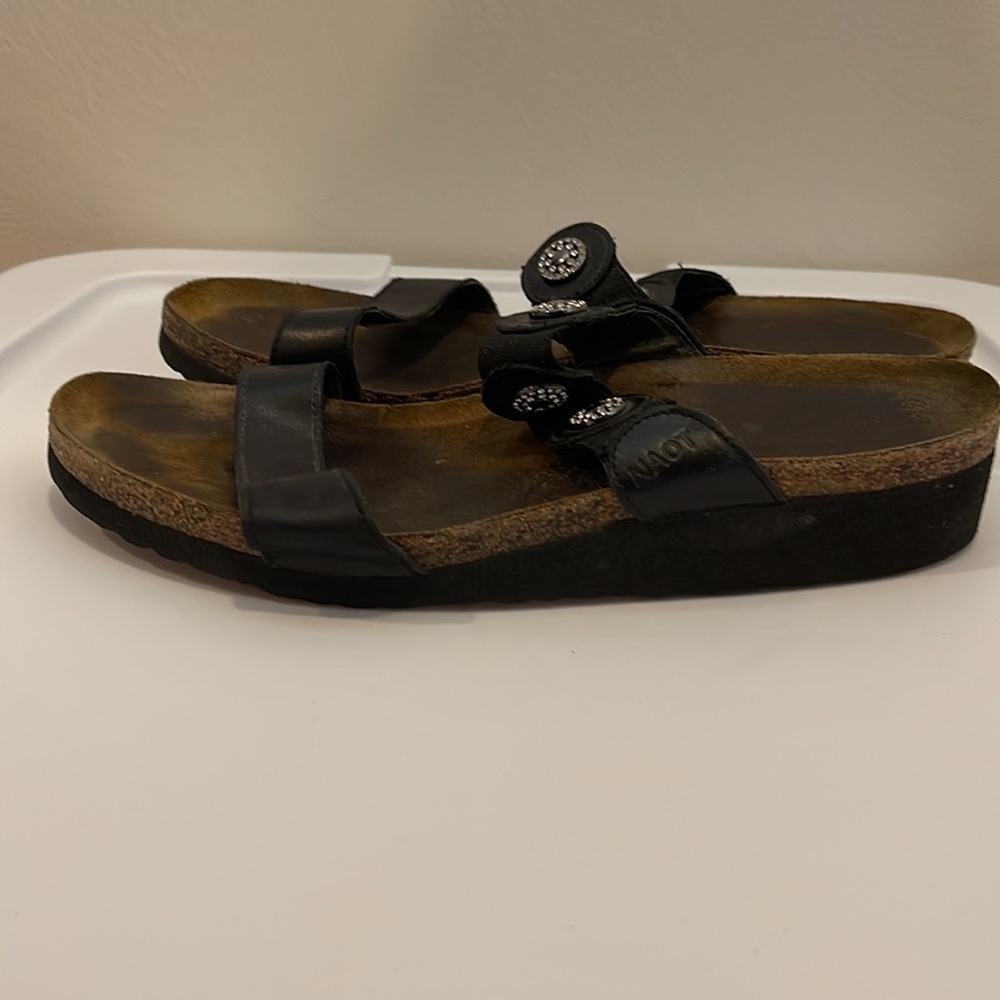 Naot Black Leather Marrisa Sandal Wedge - Picture 4 of 7